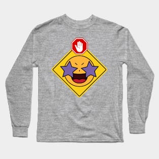 Alert Warning Facial Emoji Expressions #19 Long Sleeve T-Shirt